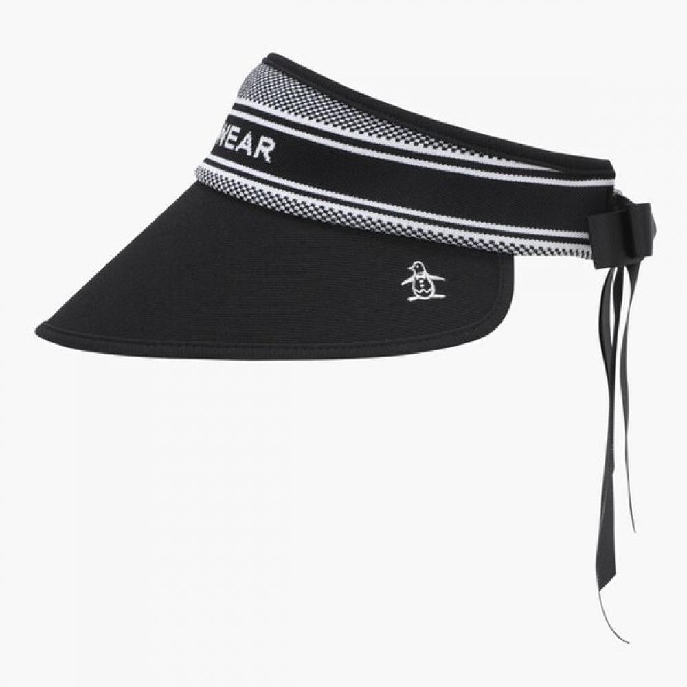 Munsingwear Women Wide Brim Ribbon Visor Black Mr322lcp81