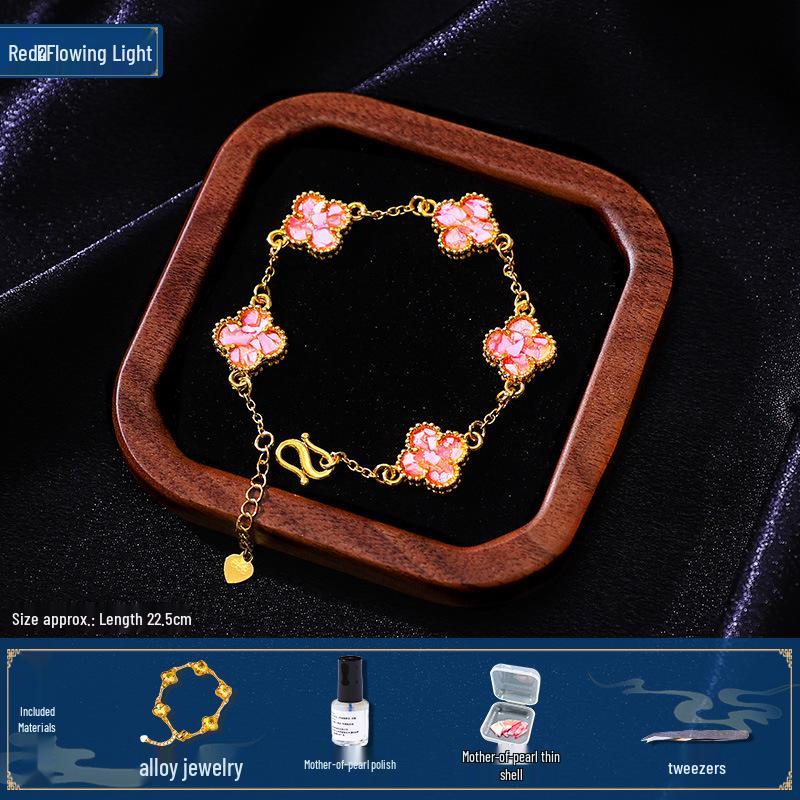 Mother-of-Pearl Hairpin Craft Kit: Brooch & Hairpin Shell Fragments - Perfect Mother’s Day Gift