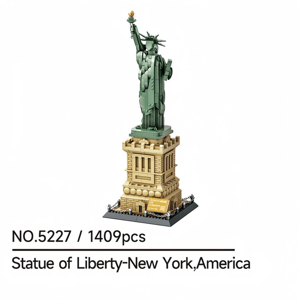 Moc World Architecture Statue Of Liberty Large Collection Building Blocks Set Model Kids And Adults Christmas Gift
