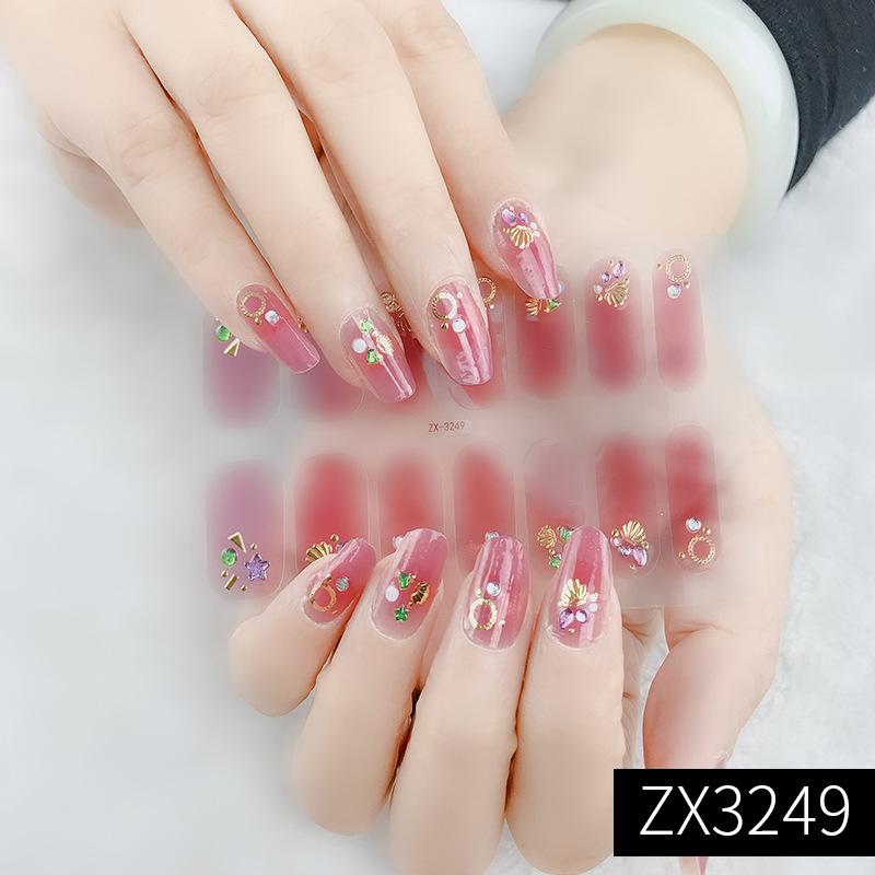 Chinese Style New Year Nail Art Stickers Cartoon 3D Imitation Diamond Hot Stamping Christmas Holiday Nail Stickers