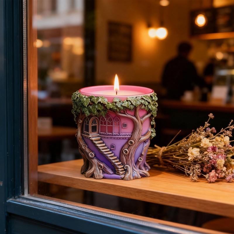 Silicone Tree House Planter Mold For Resin Cement Crafts DIY Jewelry Making Decorative Container Flowerpot Mold