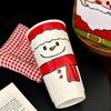 Cartoon Santa Claus Ceramic Cup Cute Christmas Snowman Cup Gift for Friends Drinking Cup Souvenir