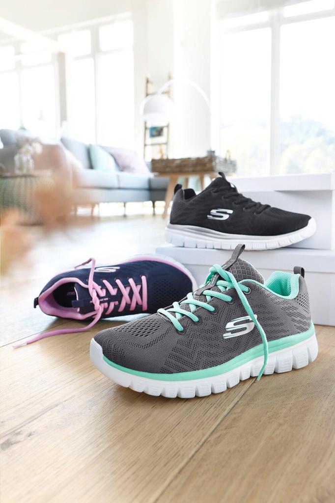 Sneakers Skechers Graceful - Get Connected Charcoal/green