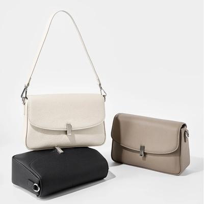 Bolso de Mano para Mujer Nuevo de Cuero Genuino Versátil Pequeño Cuadrado Bolso de Cabeza Capa Superior Piel de Vaca Bolso de Axila Bolso de Hombro de Alta Calidad