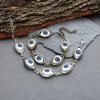 Vintage Punk Evil Eye Bracelet 5 Blue Eyeball Connect Exaggeration Multiple Dense Evil Eyes Bracelet
