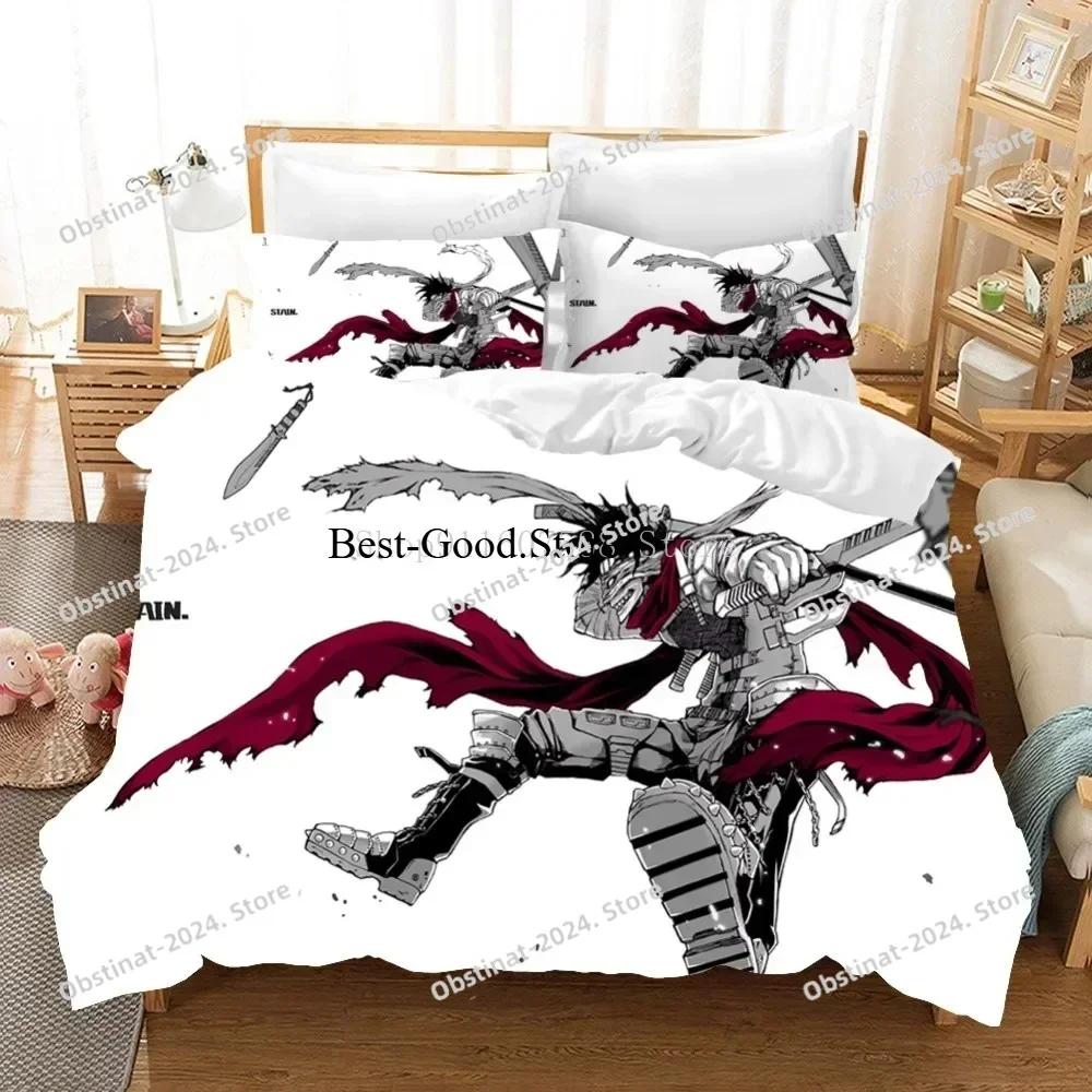 Japan Anime My Hero Academia Printed Bedding Set Cartoon Duvet Covers Pillowcases Comforter Bedding Set Bedclothes Bed Linen