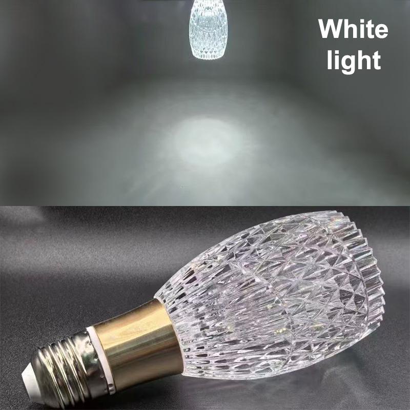 1Pcs E27 Holder Mini Pendant Light Acrylic Crystal Led Bulb Chandelier Fairy Lamp For Bedroom/Kitchen Decoration
