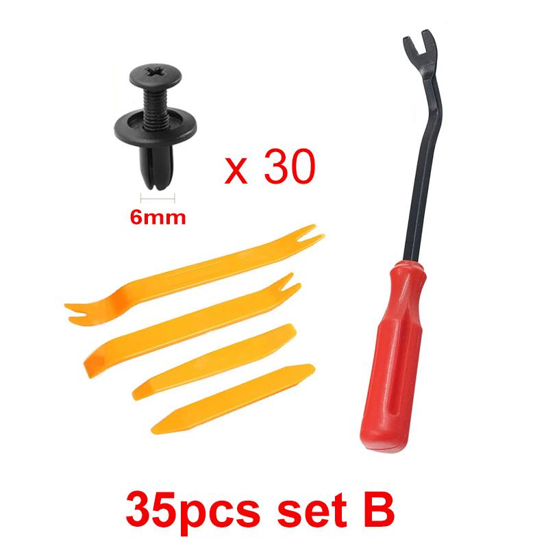 Car Fastener Clips Set Fender Rivet Clips Kit 6mm/8mm Auto Body Bumper Door Trim Panel Push Retainer Plastic Pin Rivet Repair