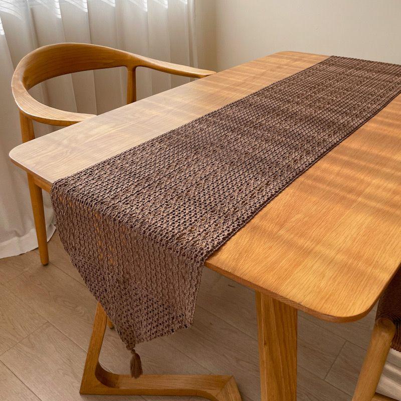 

New Retro Style Table Runner Long Tablecloth Coffee Table Fabric Craft Decorative Cover Towel Entrance Cabinet Shoe Cabinet Cover Cloth Table Runner Braided coffee tip (not machine washable) 30-120