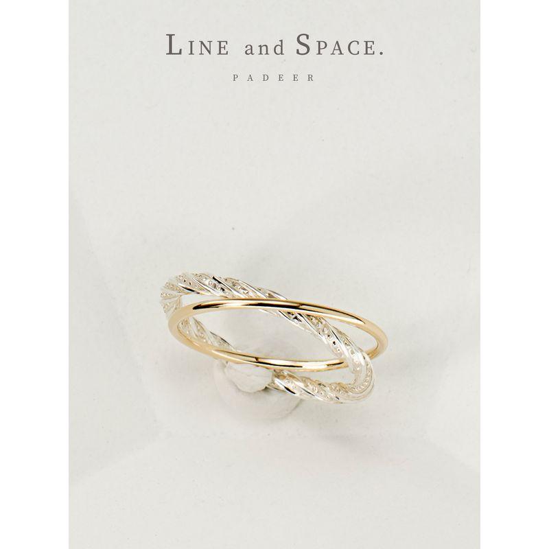 

Niche Style Sterling Silver Contrast Color Women s Cold Wind Little Finger Ring Gilded Us Number 6#