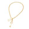 Key & Lock Pendant Key Pendant Necklace Metal Clavicle Necklace  Street Style Matching