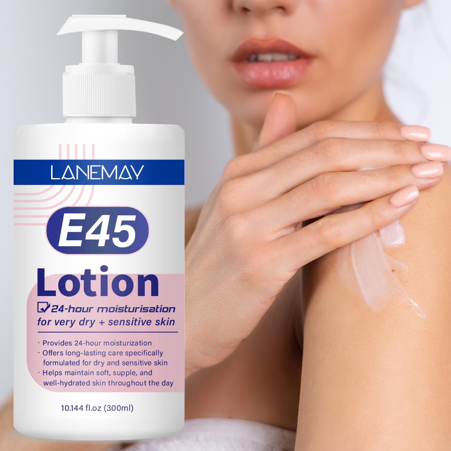 

E45 Body Lotion-Deeply Moisturizes, Long-Lasting Care, Maintain Soft, Supple Skin-Suitable For Dry And Sensitive Skin, 300ml