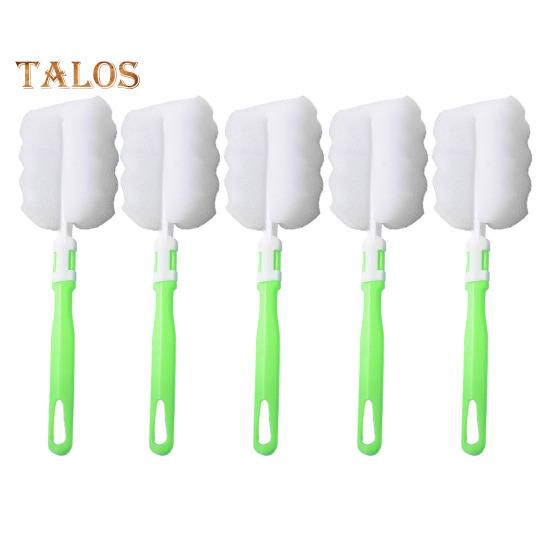 

5 шт. Щетка для бутылок, губка для чистки чашек, съемная длинная ручка, портативная щетка для чистки чашек, стаканов, бутылок с водой зелёный