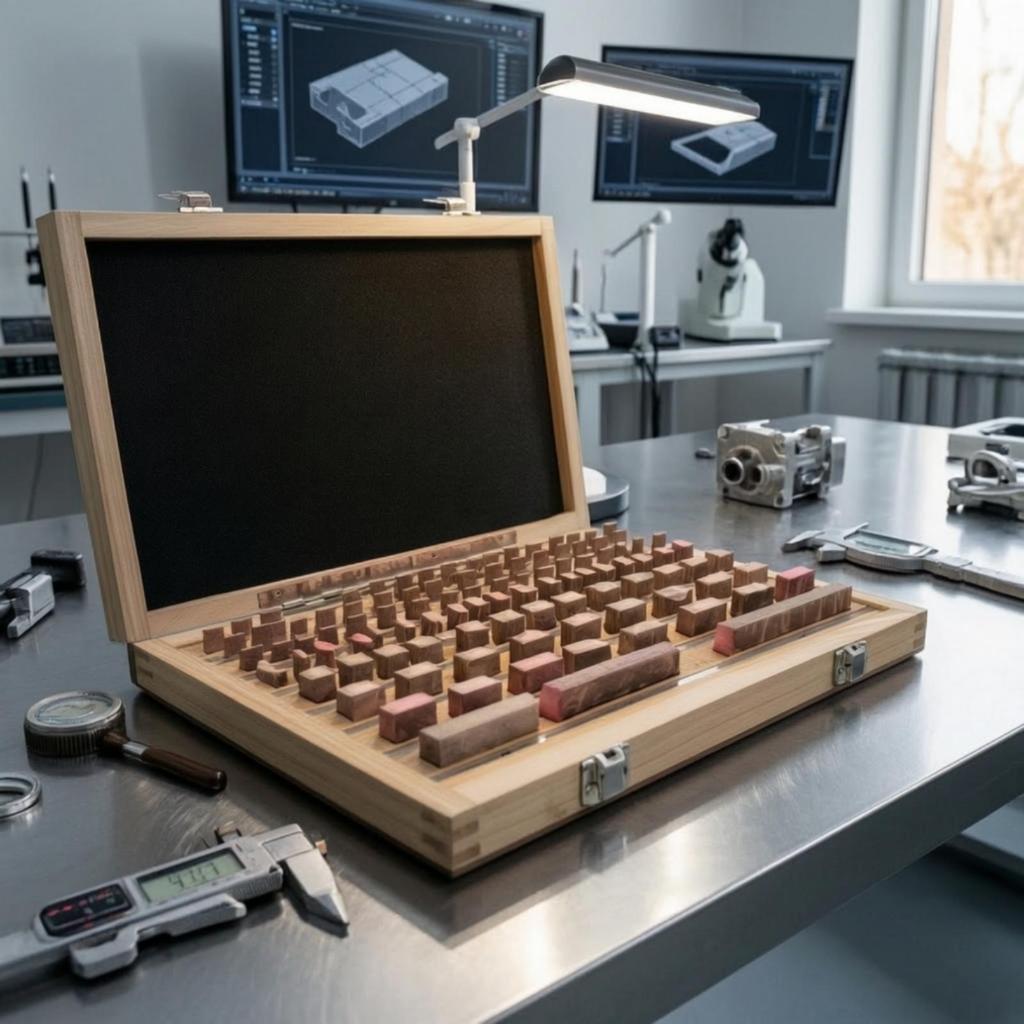 103 Pieces Meticulously Machined Steel Gauge Block Set Calibrated with Wooden Case