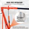Hydraulic Long Ram Jack, 4 Ton Engine Hoist Cylinder with Single Piston Pump And Flat Base, Hydraulic Ram Cylinder for Engine Lift Hoists, Hydraulic