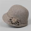 Wool Short-Brimmed Mother Hat, Elegant Temperament Hat, Foreign-Style Thermal Basin Hat