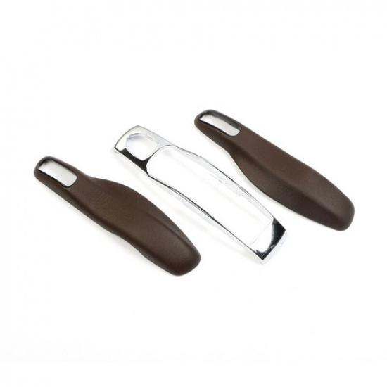 Soft Leather + ABS Car Remote Key Case Fix Part For Porsche Panamera 2010-2016