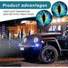 Beast Eyes Headlamp Decals for Jeep Headlights, 3D Round Funny Decals for Truck Car Body, Window, Bumper Decoration (Blue)