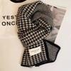 Korean Version of Cute Puppy Knitted Wool Scarf Women's Winter Atmosphere Versatile Embroidery Warm Student Scarf Neck Protection