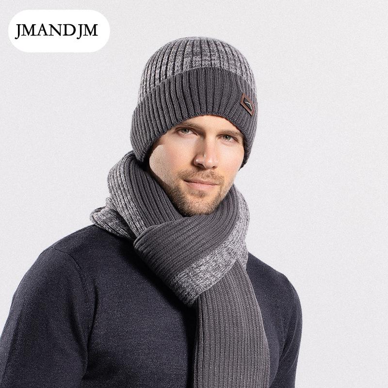 Hat Gloves Scarf Three-piece Men's Winter Outdoor Fleece Warm Ear Protection Knitted Wool Hat Women's