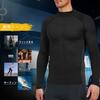 Sillictor Sommer Kompressions Langarmshirt für Herren, Ärmel, Hals, Kühlend, Schweißableitend, Schnelltrocknend, Desodorierend, Schutz, 9206blk-blk-M