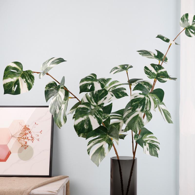 Oulifei 3-Prong Mini Turtle Artificial Leaf Plant