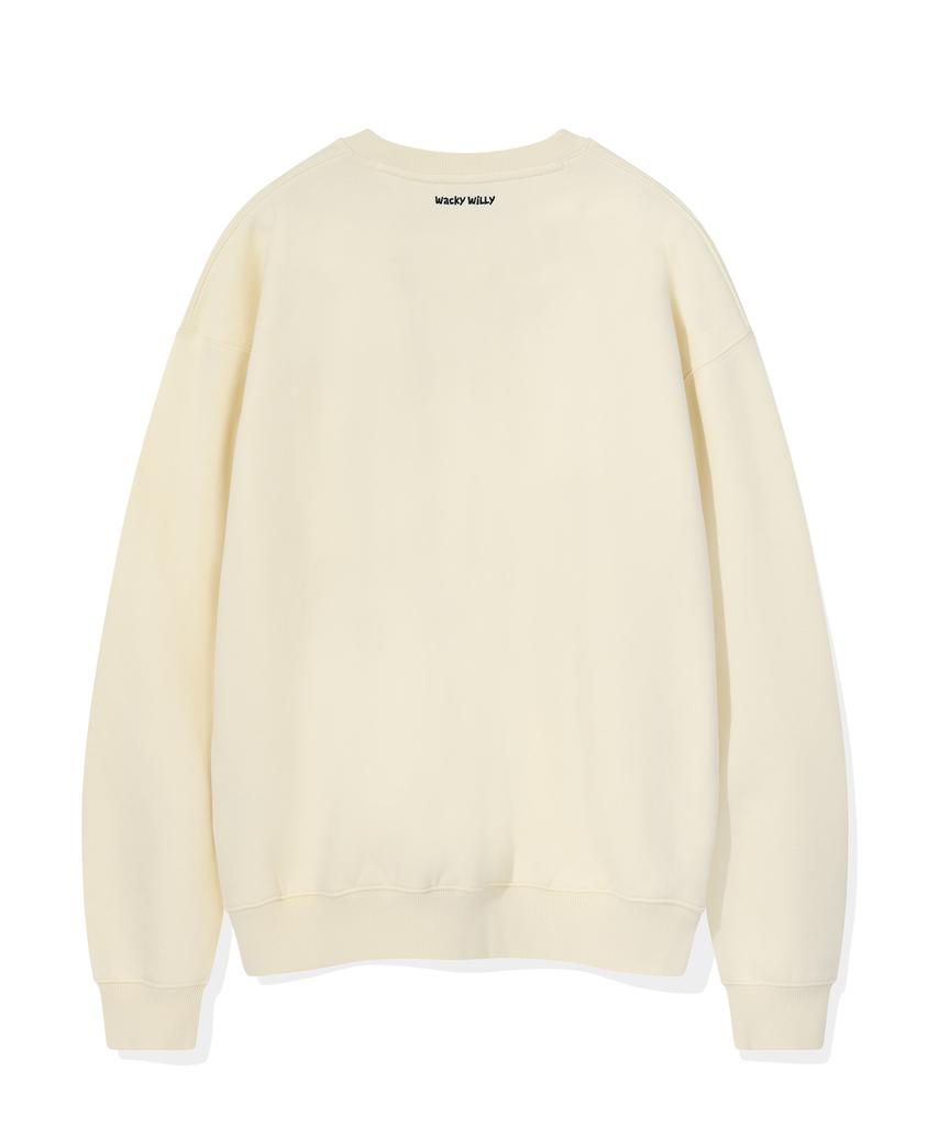 WACKY WILLY Wappen Sweatshirt Cream