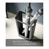 Yamazaki Jitsugyo Slim Usa Tate Black Approx. W22XD12XH50cm Tower with removable water tray Height 50cm Stable 4929
