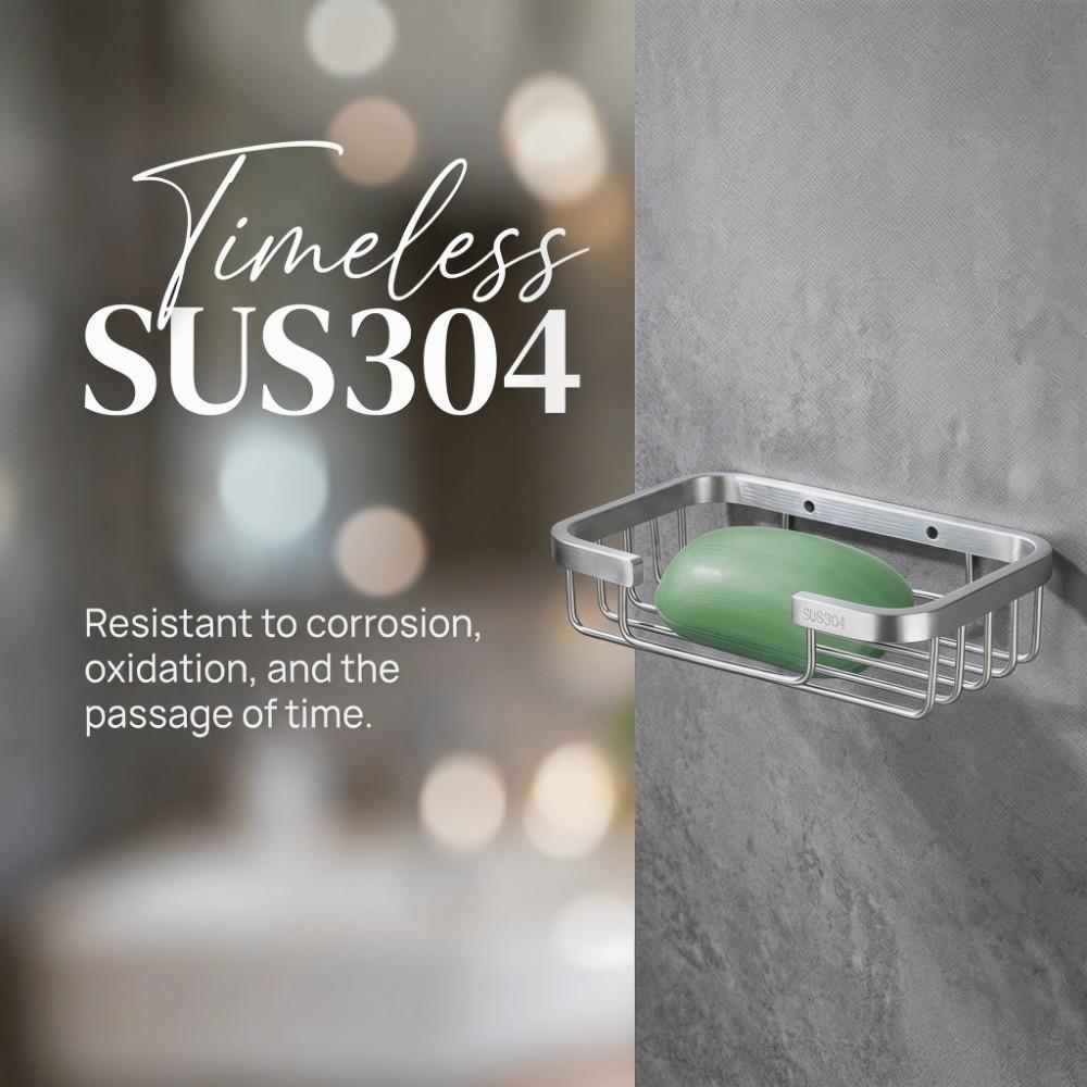 Brushed Finish Soap Rack Stainless Steel Soap Organizer Box Soap Dish  Bathroom Kitchen Washroom