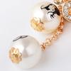 Pearl Pendant Keychains Pumpkin Carriage Keychain For Woman Luxury Jewelry Bow Car Keyring Camellia  Bag Decoration