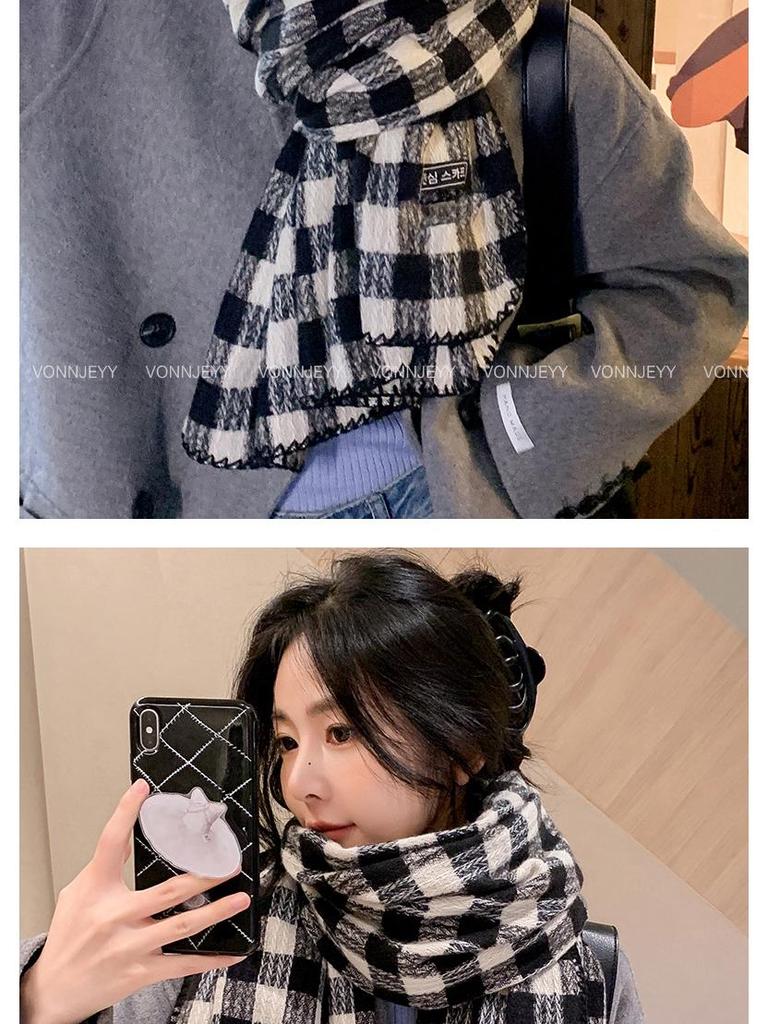 Women's Green Plaid Scarf: Trendy, Versatile, and Warm for 2024 Autumn/Winter