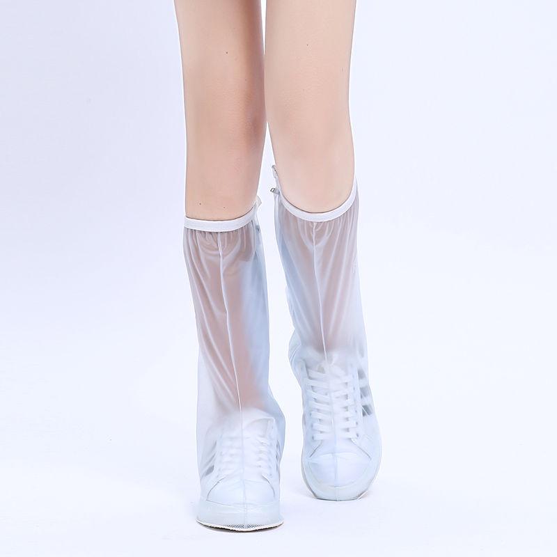 High-Top Waterproof Non-Slip PVC Rainproof Shoe Covers for Outdoor Travel, Thickened and Wear-Resistant.