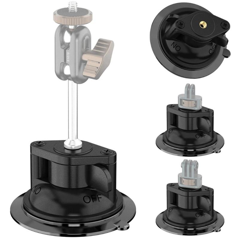 Universal Suction Mount Base with 1/4 Thread Hole for Secure Attachment of Photography Gear and Mobile Accessories