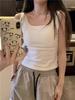 Spicy Girl Sexy U-Back Wide Strap Vest Top with Chest Pad for Women