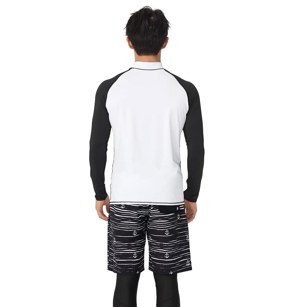 Strój kąpielowy Rashguard Zestaw Góra i Dół Zestaw z Długim Rękawem Koszulka Legginsy Ochrona UV Basen Plaża Morze Kąpiel Sauna Surfing Kombinezon Amfibijny M [Acrais]