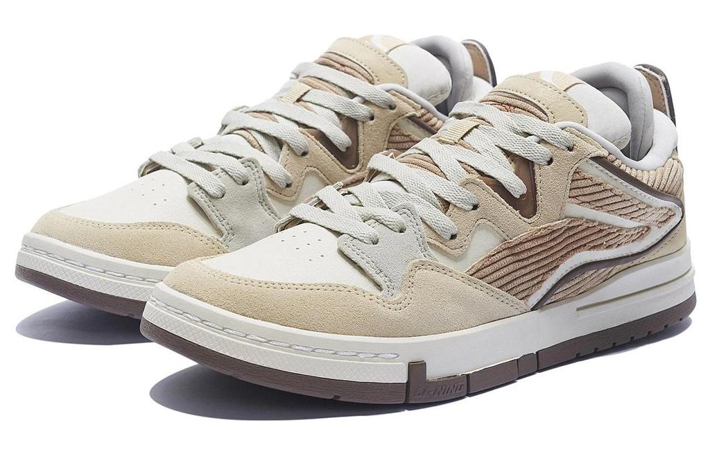 Li Ning Wave PRO Slip Resistant, Abrasion Resistant, Lightweight Low Top Skateboard Shoes Men's Beige AECS051-4