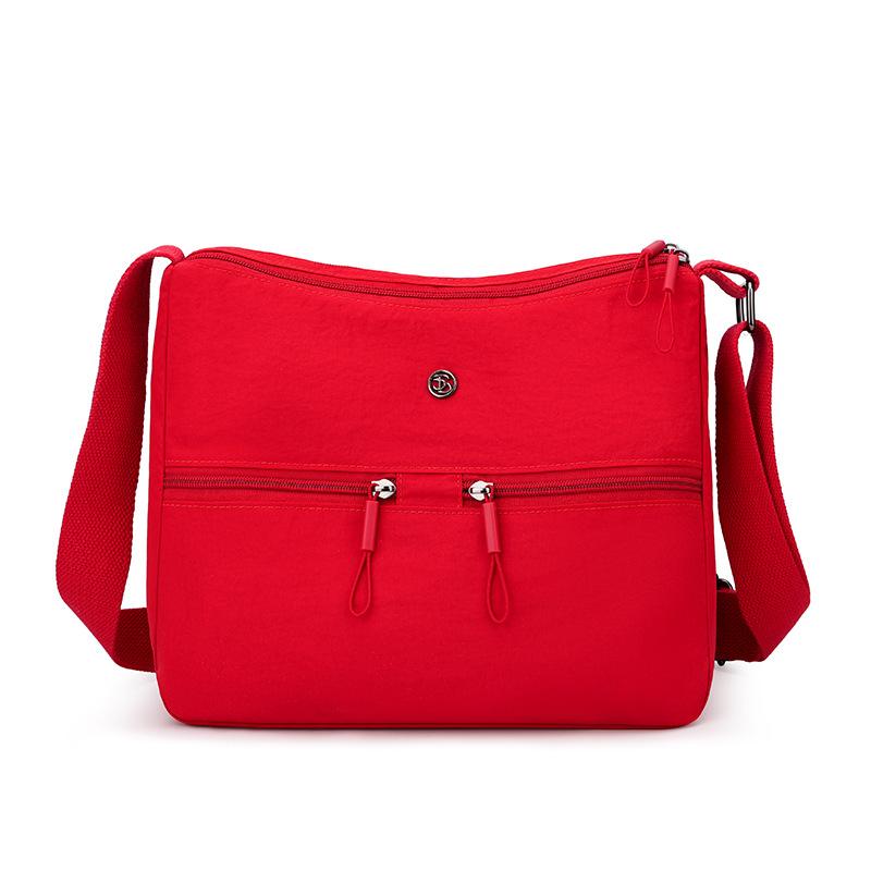 

Женская нейлоновая сумка сумка через плечо однотонная сумка на плечо красный