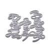 Alphabet Phrase Framework Metal Silvery Stencil Embossing Cutting Dies For Diy Scrapbooking Paper Album Cards Making