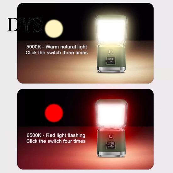 Lightweight Tent Light Camping with 4 Lighting Modes, USB-C Rechargeable Portable Adjustable Brightness Lantern Lamp, Stepless Dimming LED for Outdoor