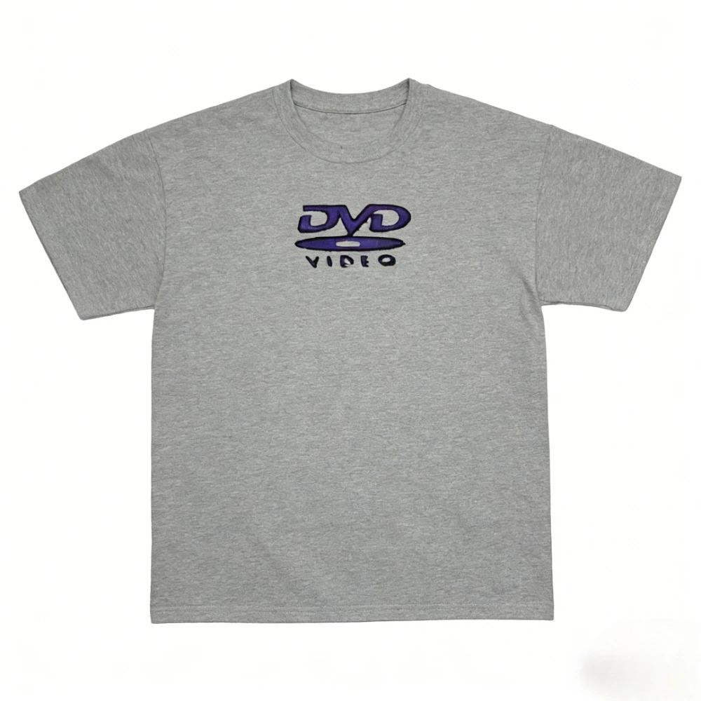 

Retro Mens ShortSleeved 100 Cotton Printed Graphic DVD Logo Loose Casual TShirt S