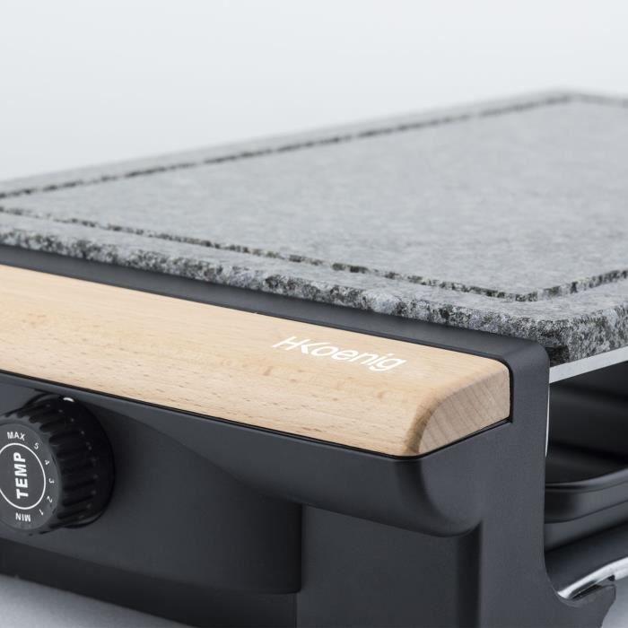 Grill et pierre à cuire 2 en 1 HKOENIG - RP320 - Jusqu'à 8 personnes - Température réglable - 1400 W