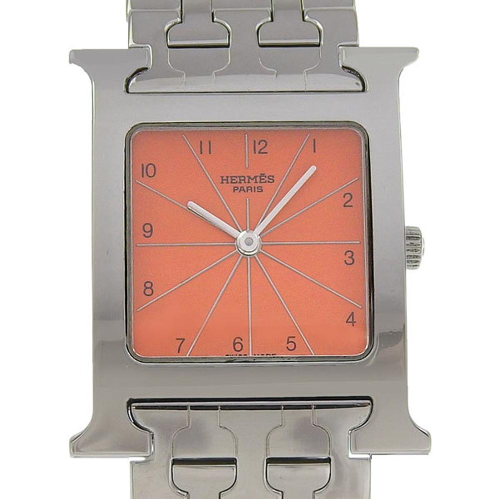 

HERMES Heure H watch Watches HH1.510 OrangeDial Stainless Steel Quartz Analog display Boys Used