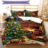 3pcs Christmas Dog Bedding Set Duvet Cover Closure Includes 1 Duvet Cover & 2 Pillowcases, Soft and Comfortable for All Seasons.