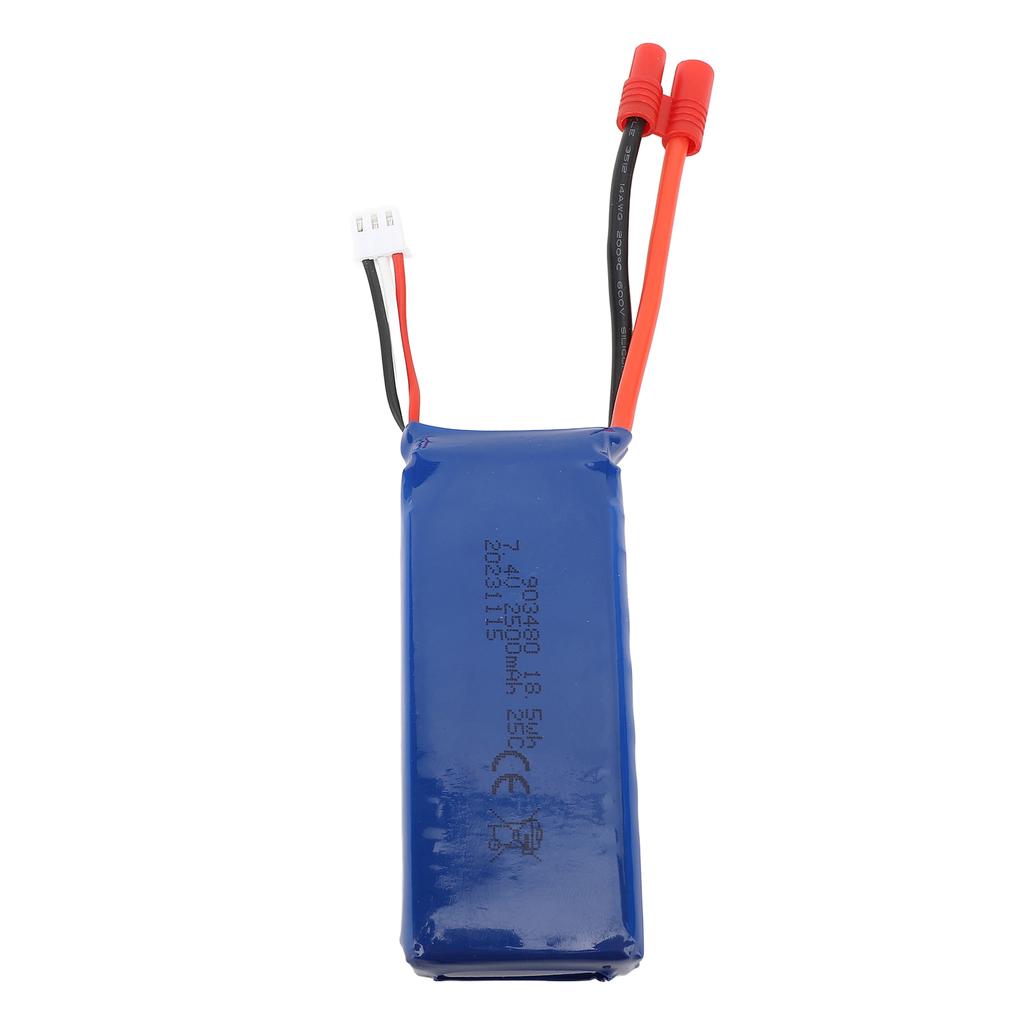 RC Drone Lipo Battery 7.4V 2500mAh Overcharge Prevent Short Circuit Stable 2500mAh Lipo Battery For