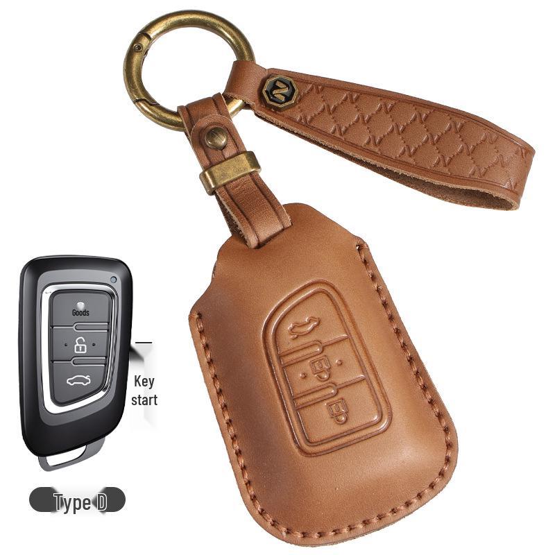 Dongfeng Fengguang 21-Model Key Case for 580Pro, S560, 500, E3, iX5 - New Energy Cowhide Buckle.