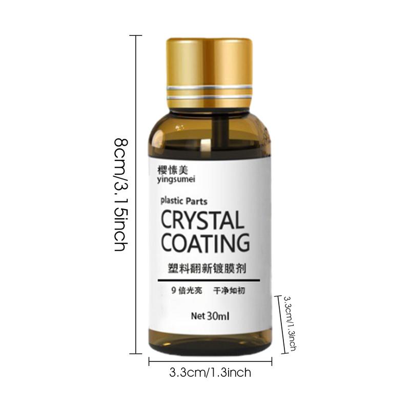 30ml Plastics Restorer Crystal Coa-ting Refurbish Plating Agent Long Lasting Rubber Trim Restorer For Cars Exterior Interior
