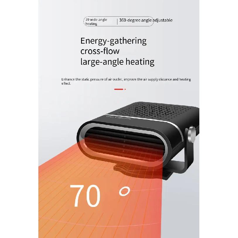 High-Quality Portable Car Heater Fan  Fast  Efficient  Reliable - Perfect for Tech-Savvy Car Owners