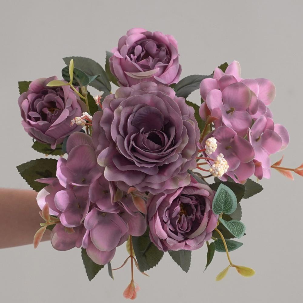 Accessories Simulation Peony Flower Silk Petals Faux Flower Fake Floral Bouquet  Home Decoration