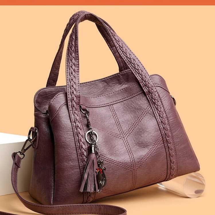 Retro style woven handbag shoulder messenger bag