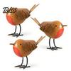 Metal Bird Figurines for Home Decor Rustic Birds Decoration, Outdoor Garden Statue Decorative Ornaments, Iron Statues Living Room Distressed Figurine